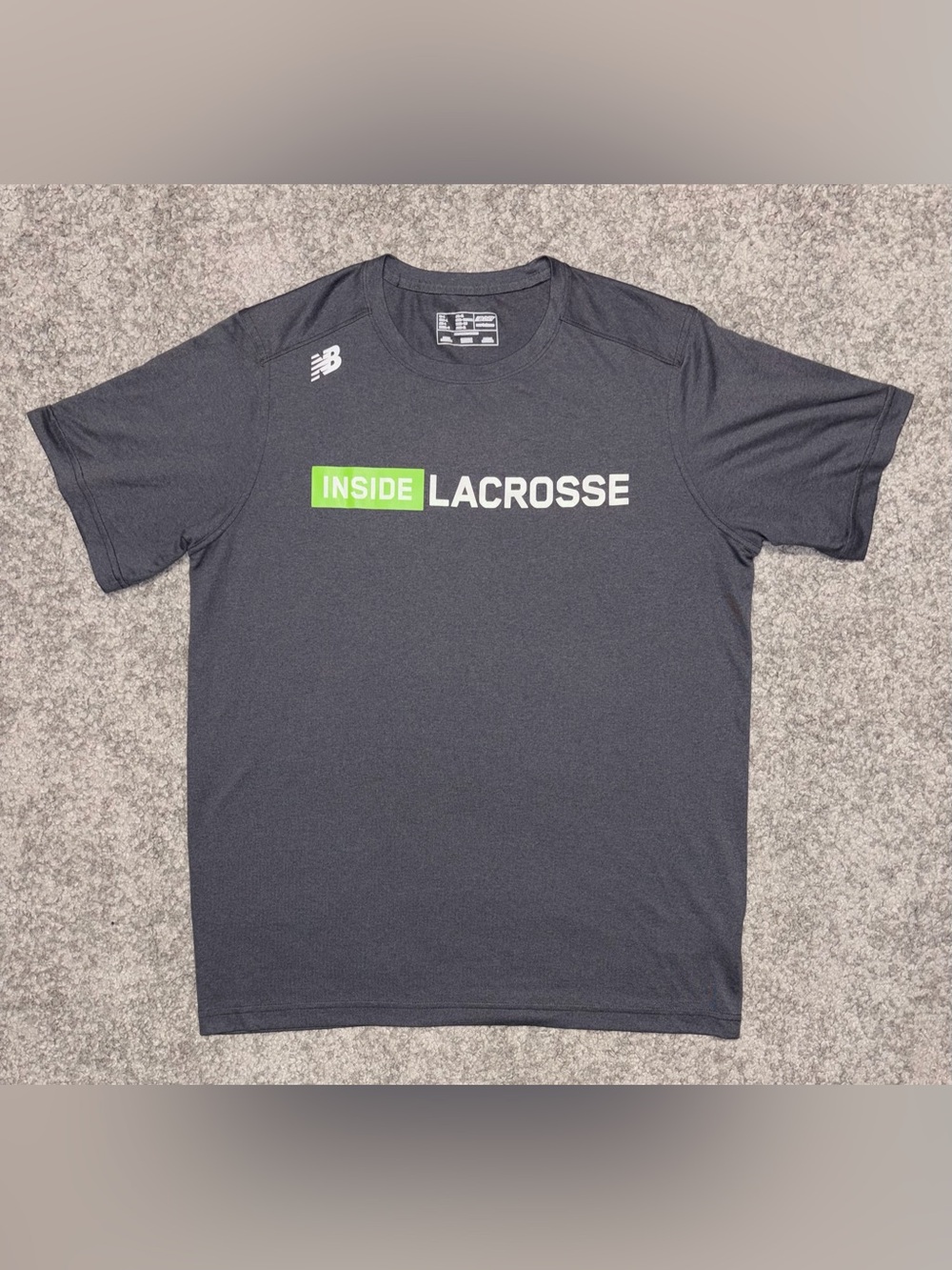 New Balance Men’s Dark Gray 'Inside Lacrosse' Performance Tee